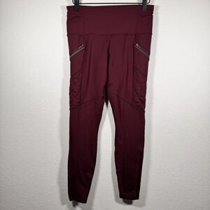 Lululemon Toasty Tech Tight II 28" Burgundy Red‎ Leggings | Size 8